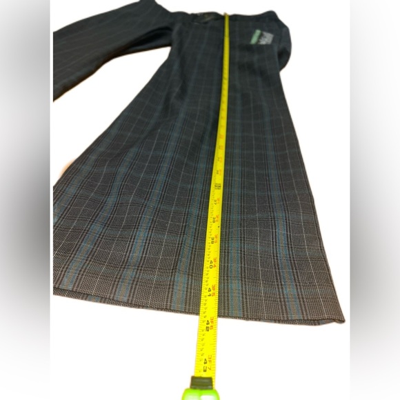 NWT Lee Flex Motion Regular Fit Trouser Pant gray & dark Green Plaid Size 16 - Picture 7 of 12